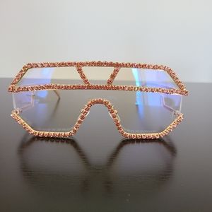 ☘TRENDY LUXURY FASHION PINK RHINESTONE SUNGLASSES☘